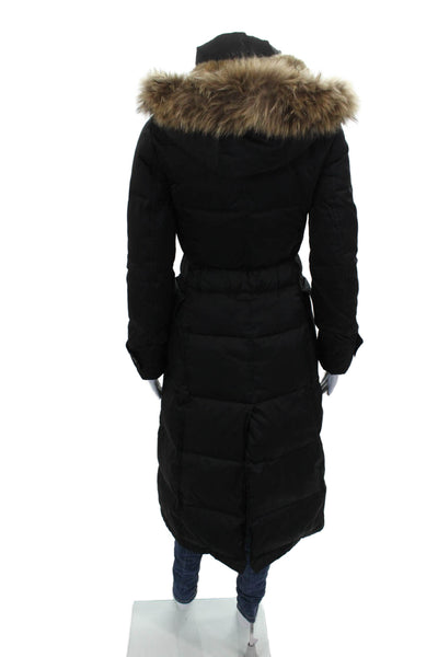 Laundry by Shelli Segal Womens Puffer Jacket Black Buckle Polyester Size XS