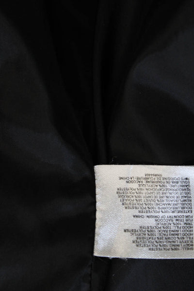 Laundry by Shelli Segal Womens Puffer Jacket Black Buckle Polyester Size XS