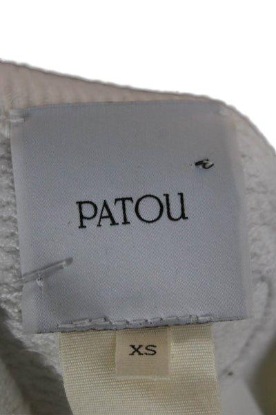 Patou Womens Sweater Dress White Viscose Square Neck Sleeveless Size XS