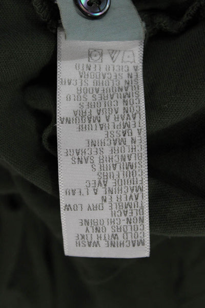 Standard James Perse Mens Polo Shirt Green Short Sleeve Cotton Size 3