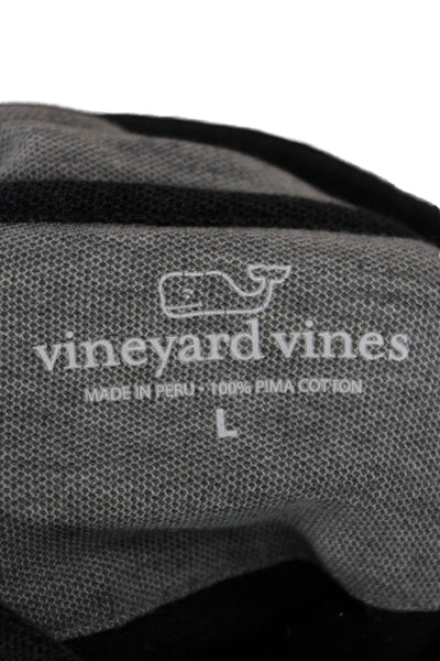 Vineyard Vines Mens Pullover Sweater Gray Mock Neck Cotton Long Sleeve Size L
