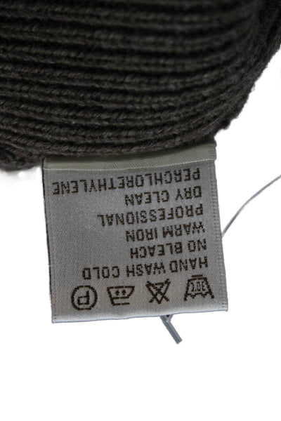 Peter Millar Mens Brown Merino Wool Mock Neck Pullover Sweater Size L