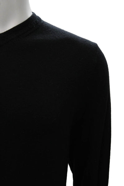 Callaway Mens Pullover Sweater Black V Neck Wool Silk Cashmere Size L
