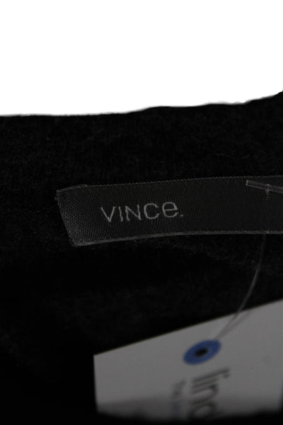 Vince Mens Cashmere Striped Crew Neck Pullover Sweater Black Size XL