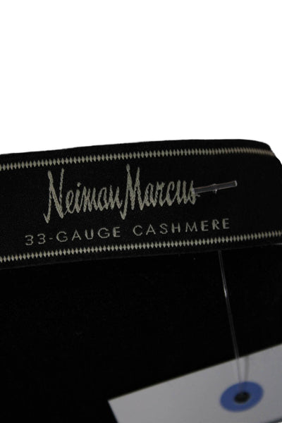 Neiman Marcus Mens Cashmere Crewneck Pullover Sweater Black Long Sleeve Size XL