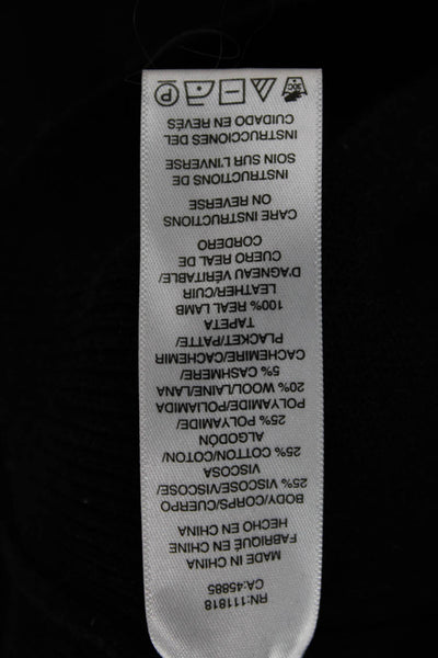 Michael Kors Mens Pullover Sweater Black Viscose Mock Neck Long Sleeve Size L