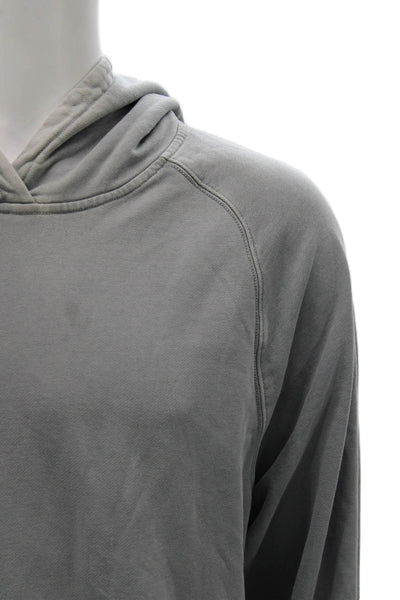 Paige Mens Pullover Hoodie Gray 100% Cotton Round Neck Long Sleeve Size L