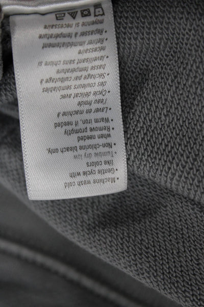 Paige Mens Pullover Hoodie Gray 100% Cotton Round Neck Long Sleeve Size L