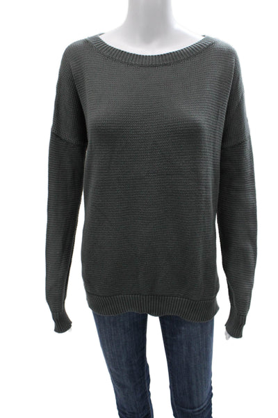 Emerson Fry Womens Gray Boat Neck Pullover Sweater Organic Cotton Size S