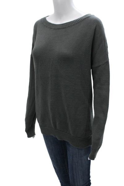 Emerson Fry Womens Gray Boat Neck Pullover Sweater Organic Cotton Size S