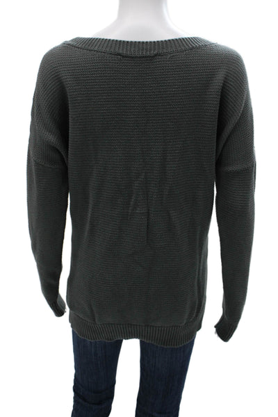 Emerson Fry Womens Gray Boat Neck Pullover Sweater Organic Cotton Size S