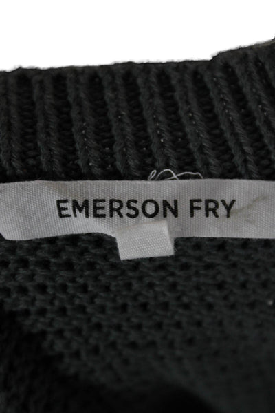 Emerson Fry Womens Gray Boat Neck Pullover Sweater Organic Cotton Size S