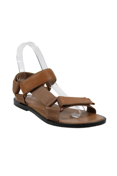 Vince Womens Leather Hiking Slingbacks Sandals Brown Size 5 Medium