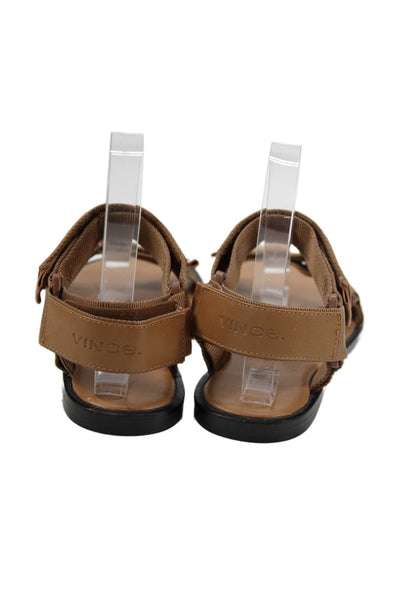 Vince Womens Leather Hiking Slingbacks Sandals Brown Size 5 Medium