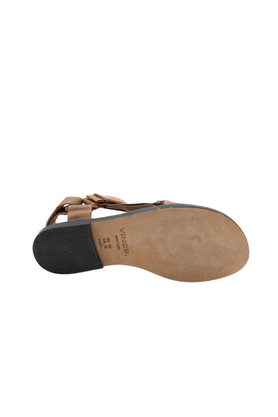 Vince Womens Leather Hiking Slingbacks Sandals Brown Size 5 Medium