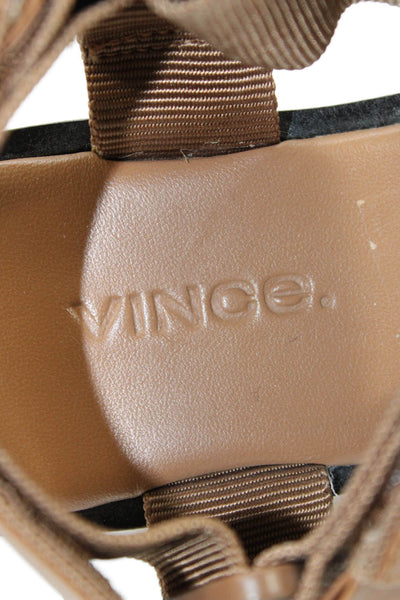 Vince Womens Leather Hiking Slingbacks Sandals Brown Size 5 Medium