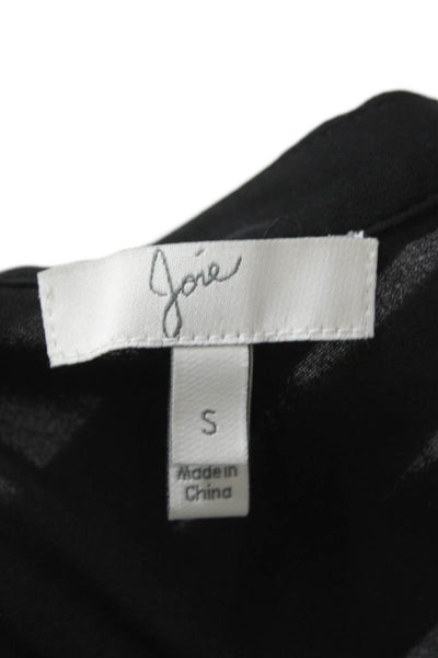Joie Womens Basic Silk V-Neck Sleeveless Tank Black Pullover Size S