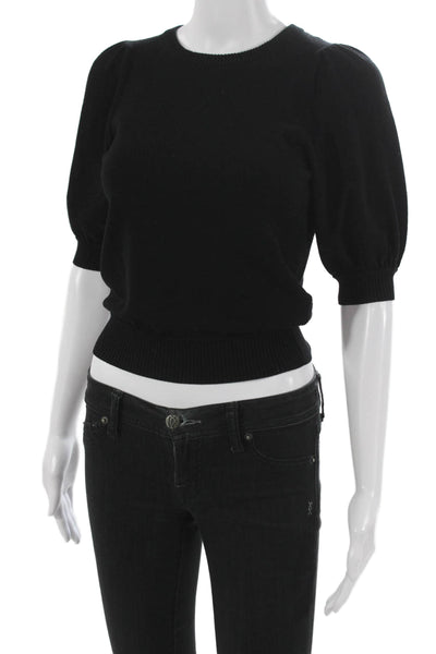 Lini Womens Basic Black Crew Neck Short Sleeve T-Shirt Size XS