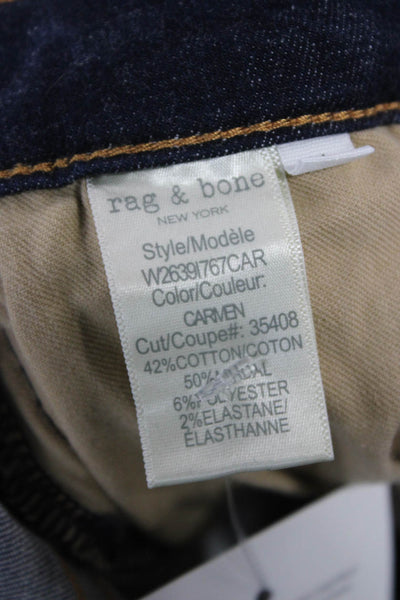 Rag & Bone Womens Skinny Jeans Blue High Rise Cotton Blend Size 24