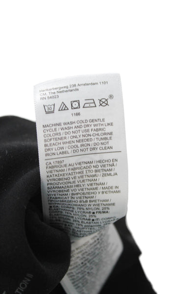 Athleta Women Ankle Leggings Black Nylon Lycra Sports Size M