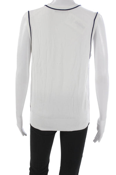 Zara Women Basic Sleeveless Tank White Crew Neck Size XL