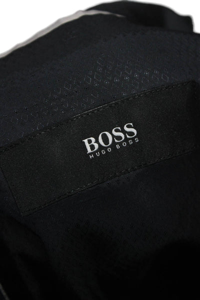 Boss Hugo Boss Mens Blue Check Virgin Wool Blazer Size 38