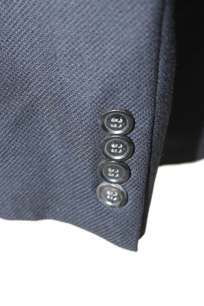 Boss Hugo Boss Mens 2 Piece Suit Jacket Black Virgin Wool Solid Size 42