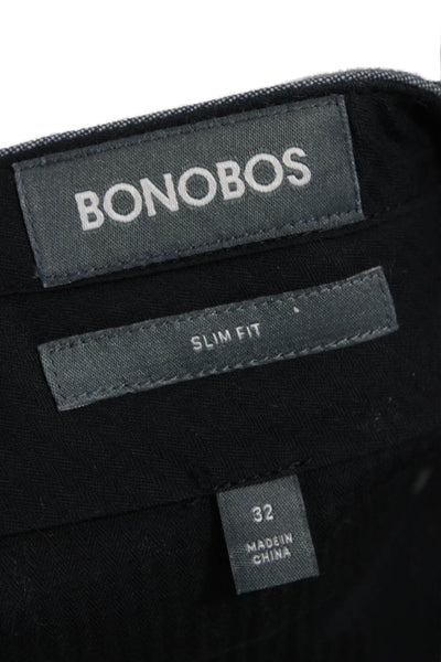 Bonobos Mens Dress Pants Blue Cotton Button Size 32