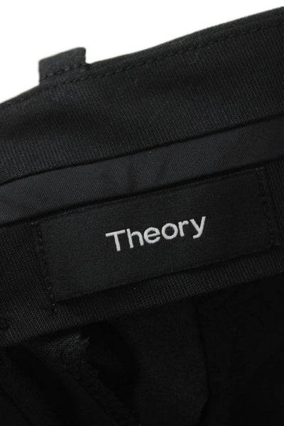 Theory Mens Dress Pants Black Virgin Wool Zip 32 Inseam Size 34