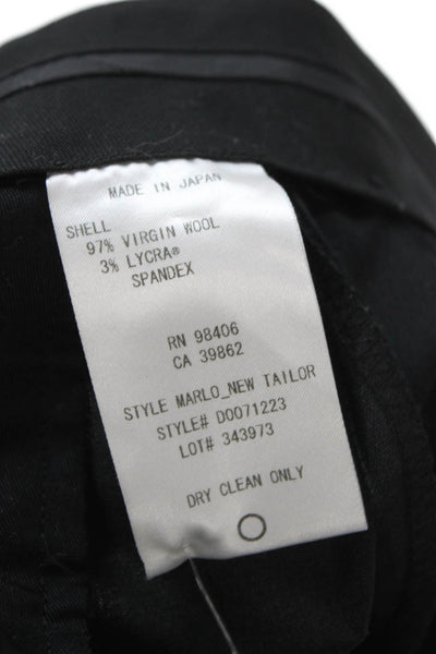 Theory Mens Dress Pants Black Virgin Wool Zip 32 Inseam Size 34