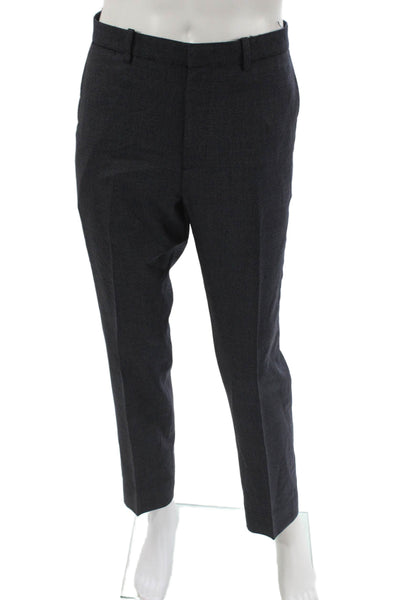 Theory Mens Dress Pants Gray Wool Silk Zip 30 Inseam Size 34
