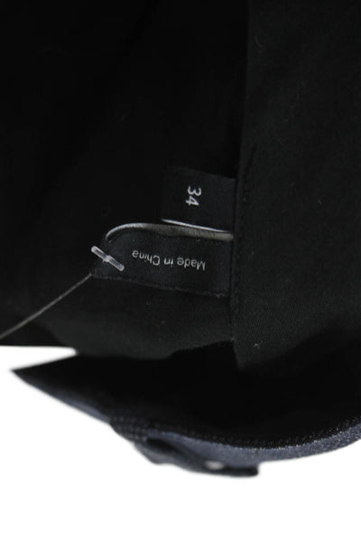 Theory Mens Dress Pants Gray Wool Silk Zip 30 Inseam Size 34