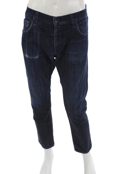 Rag & Bone Mens Straight Jeans Blue Cotton Blend Button Size 32