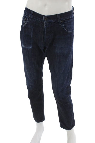 Rag & Bone Mens Straight Jeans Blue Cotton Blend Button Size 32