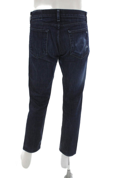 Rag & Bone Mens Straight Jeans Blue Cotton Blend Button Size 32