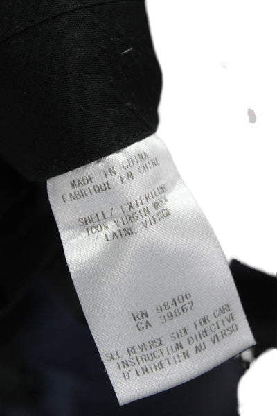 Theory Mens Blue Check Virgin Wool Dress Pants Zip Inseam 30 Size 34