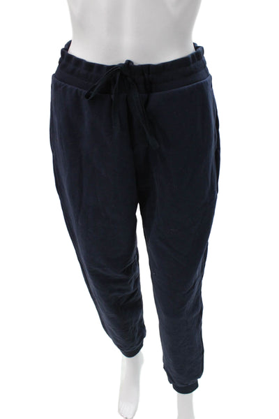 Cuyana Womens Jogger Pants Blue Drawstring Supima Cotton Size L