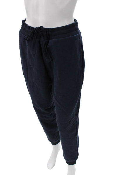 Cuyana Womens Jogger Pants Blue Drawstring Supima Cotton Size L