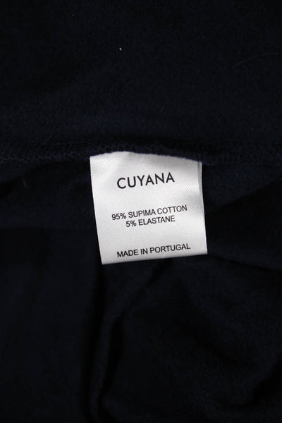 Cuyana Womens Jogger Pants Blue Drawstring Supima Cotton Size L