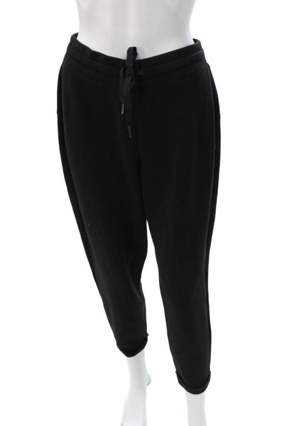 Spanx Women Jogger Pants Black Drawstring AIRESSENTIALS Size M