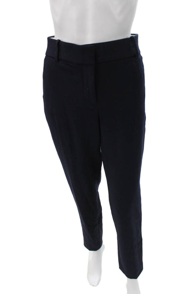 J Crew Womens Dress Pants Blue Polyester Zip Size 8 Tall