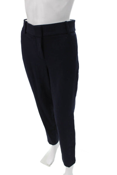 J Crew Womens Dress Pants Blue Polyester Zip Size 8 Tall