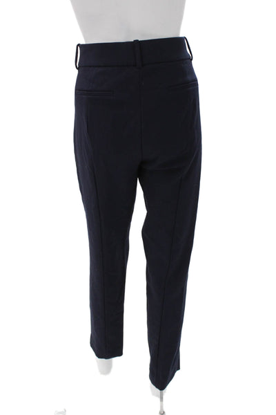 J Crew Womens Dress Pants Blue Polyester Zip Size 8 Tall