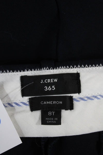 J Crew Womens Dress Pants Blue Polyester Zip Size 8 Tall