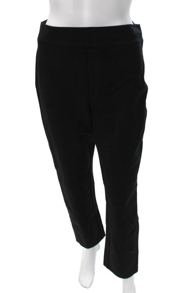 Spanx Womens Dress Pants Black Pull On Rayon Nylon Elastane Size M