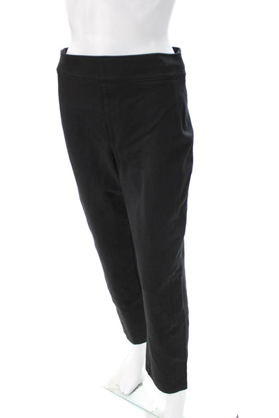 Spanx Womens Dress Pants Black Pull On Rayon Nylon Elastane Size M