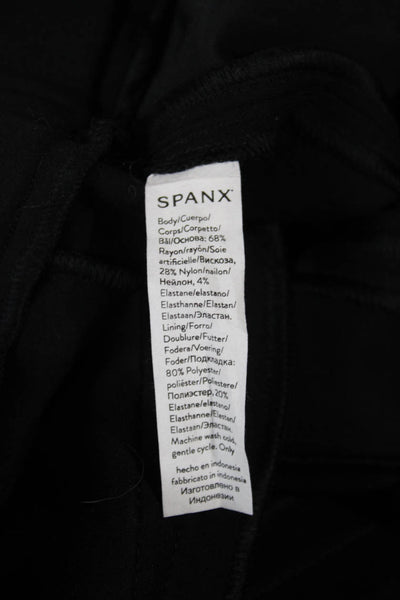 Spanx Womens Dress Pants Black Pull On Rayon Nylon Elastane Size M