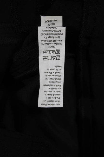 Spanx Womens Dress Pants Black Pull On Rayon Nylon Elastane Size M
