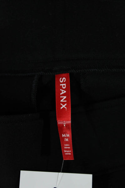 Spanx Womens Dress Pants Black Pull On Rayon Nylon Elastane Size M