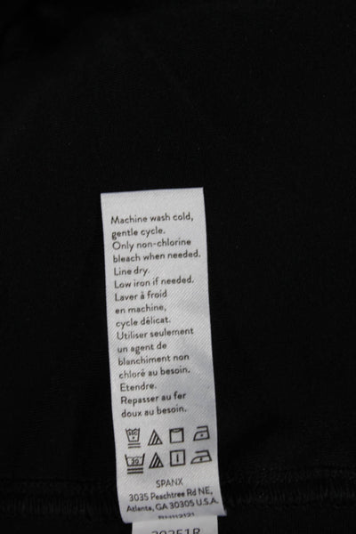 Spanx Women Ankle Pants Black Pull On Stretch Rayon Nylon Size M